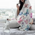 thumbnail image 5 of Mushroom Moth Hooded Blanket Wearable Hooded Blanket Cover Blanket Shawl Warm Robe Shawl Blanket Is Perfect For Bed And Couch Travel And Also A Great Surprise For The Holidays 60"x80" For Adults, 5 of 6
