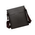 thumbnail image 4 of Bolso de hombro con cremallera para hombre, tipo cartera de negocios, para en bicicleta, hacer ejercicio, cumpleaños Marrón, 4 of 8