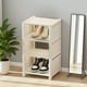 thumbnail image 1 of Organizador de Zapatos de Múltiples Capas Estante de 4 Niveles Ahorrador de Espacio, Estante Plástico Ajustable para Entrada, Dormitorio, Hogar, Blanco o Negro, 56x27x26cm, 1 of 6