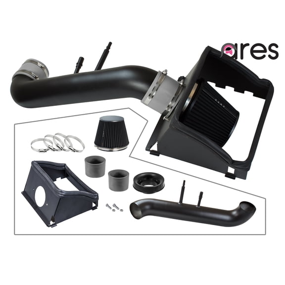 Ares Cold Air Filter Intake Kit Systems with Heat Shield Compatible with 15-20 F150 5.0L V8