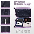 thumbnail image 6 of Zimtown 3 Piece Carry-on Luggage Sets, PP Hardside Suitcase Set with Spinner Wheels, Portable Travel Bag and Toiletry Bag, Purple, 6 of 8