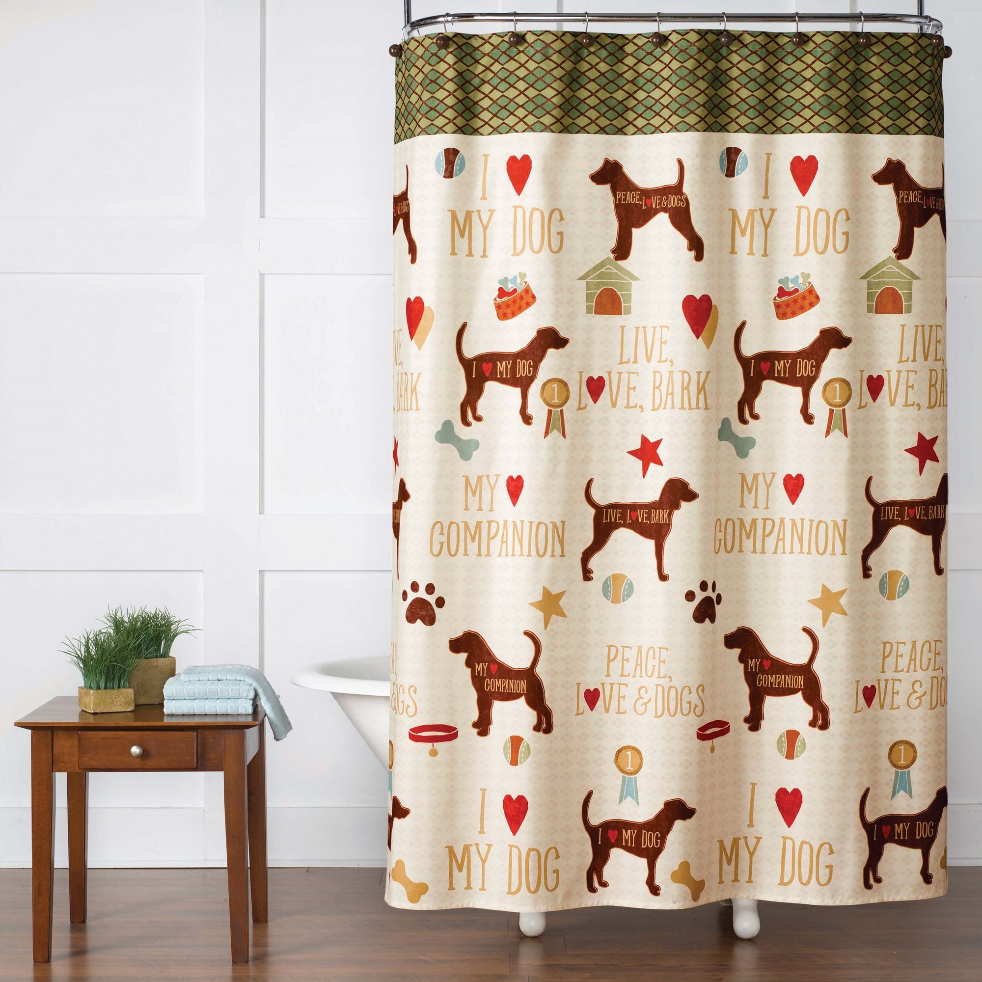 Saturday Knight Ltd Dogs Life Shower Curtain