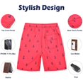 thumbnail image 4 of FFIY Mens Swim Trunks Quick Dry Swimming Shorts Mesh Lining Beach Shorts Bathing Suits with Pockets for Men Anchor L (Tag XL), 4 of 4