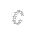 thumbnail image 3 of Sterling Silver Five Point Star Ring For Women Korean Style Hollow Adjustable Open Ring Simple Accessory Piece, 3 of 5