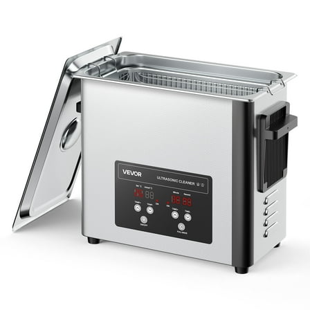 VEVOR 6L Ultrasonic Cleaner, Professional Ultrasonic Cleaner Machine with Cleaning Basket & Digital Display, 120W Stainless Steel 40kHz Cleaning Machine for Watches, Razors, Jewelry, Coins and More
