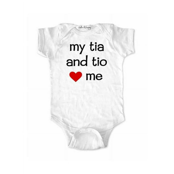 My tia and tio love me - wallsparks cute & funny Brand - baby one piece bodysuit - Great baby shower gift!
