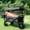 Black + ABS + Rubber + Steel (Q235)#141, variant on Collapsible Wagon 140L Folding Cart with Removable Canopy, All-Terrain Wheels with Brake, Cooler Bag Included for Camping Beach Shopping, Black+Gray