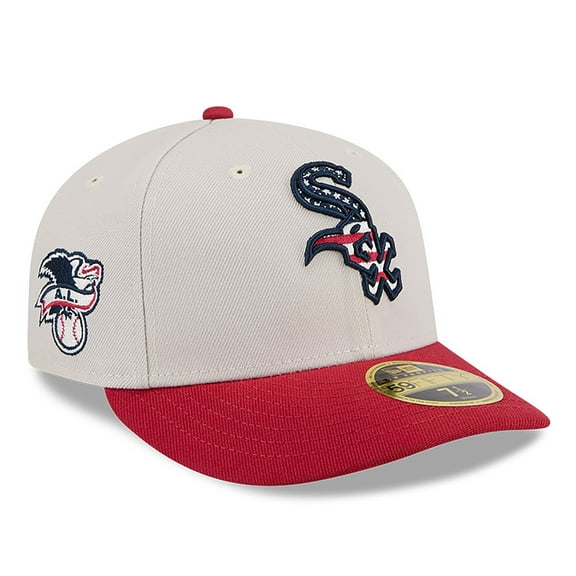 Men's New Era Khaki/Red Chicago White Sox 2024 Fourth of July Low Profile 59FIFTY Fitted Hat