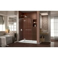 thumbnail image 2 of DreamLine Aqua Ultra 34 in. D x 60 in. W x 74 3/4 in. H Frameless Shower Door in Chrome and Left Drain White Base Kit, 2 of 15