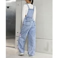thumbnail image 4 of Lullu Girls Denim Overalls Bow Wide Leg Dungarees Sleeveless Suspenders Jumpsuit, Sizes 10-11, 4 of 4