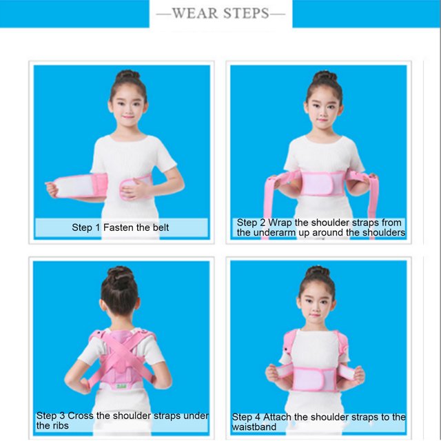Durable Unisex Comfortable Pink Back Support Belt, Posture Correct Belt, Correct The Spine For Prevent Myopia