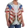 thumbnail image 2 of Pofeuu Patriotic Butterfly Floral Print Mens Casual Short Sleeve Shirts Beach Summer Spread Collar Pocket Tops Men's Casual Short-sleeved Shirt-3X-Large, 2 of 5