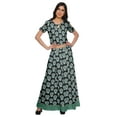 thumbnail image 1 of Moomaya Printed Cold Shoulder Cotton Crop Top Skirt Set Party Wear Ethnic Set, 1 of 6