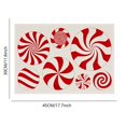 thumbnail image 2 of Sets de Table Bonbons de Noël Rouges Mignons Canne de Bonbon Napperon en Lin Toile de Jute Lavable Double Isolation Thermique pour Table à Manger Table de Cuisine Napperons Modernes pour Tables Rondes, 2 of 2