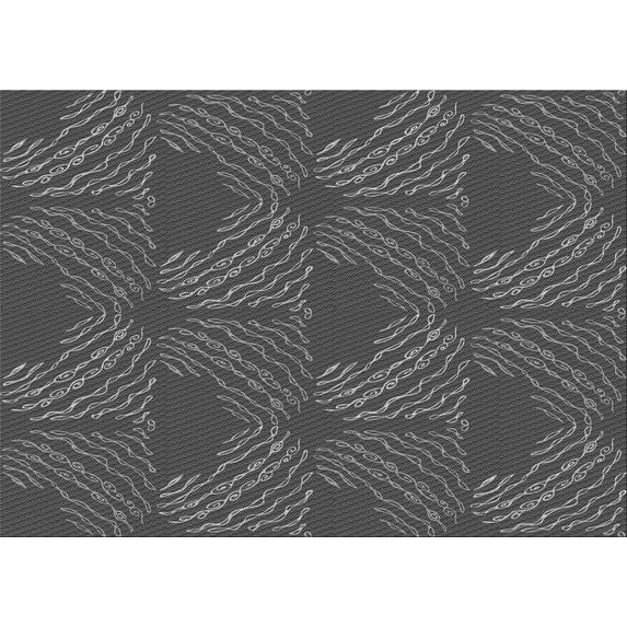 Ahgly Company Indoor Rectangle Patterned Gray Area Rugs, 2' x 4'