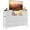 White, variant on JIOABL TV Stand with 8 Fabric Drawers & Power Outlet, LED TV Console with USB & Type-C, Storage Dresser for Living Room, White