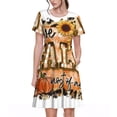 thumbnail image 1 of Balery I Love Fall Most Of All Vestidos sueltos de manga corta para mujer, vestidos de verano 2025, vestidos casuales de corte A con vuelo., 1 of 6