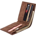 thumbnail image 4 of Sonducket Hombres Casual PU cuero billetera bolsillo moneda ID tarjeta dinero titular delgado monedero Carteras marrón Sonducket BB6660-02B, 4 of 6