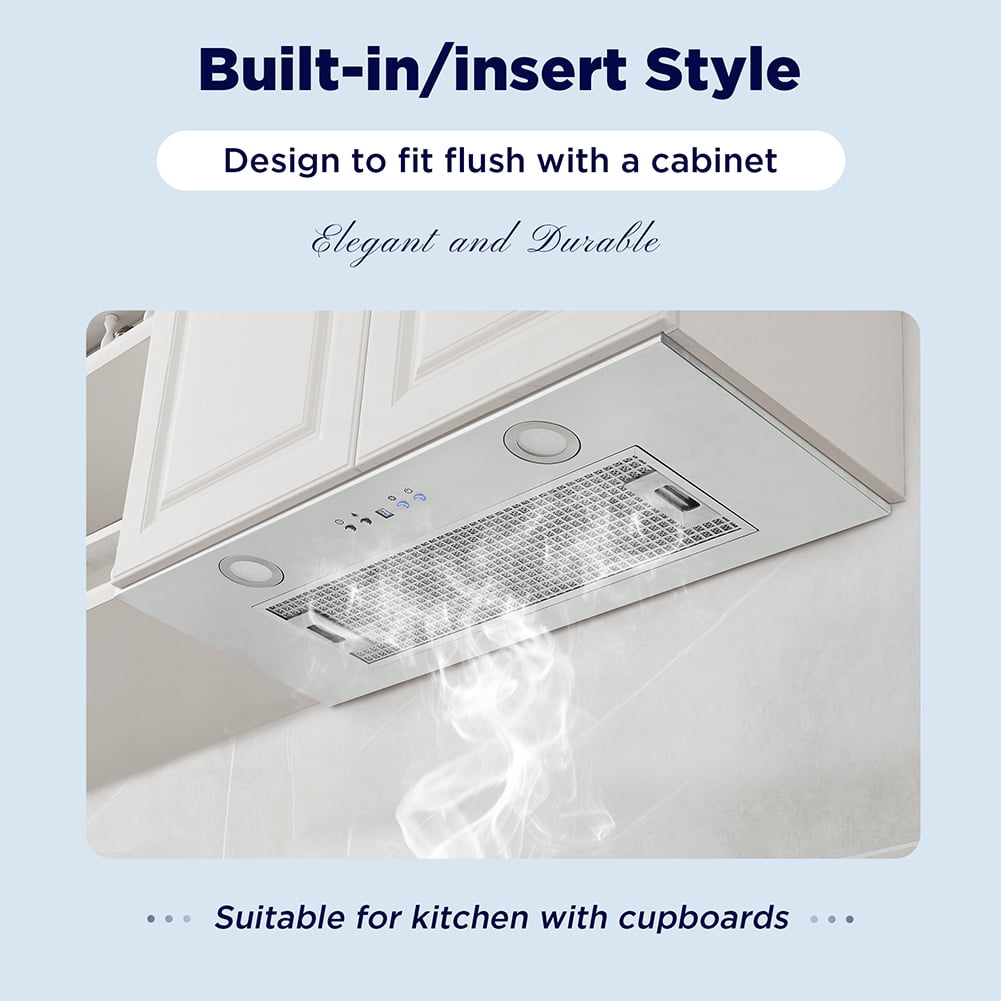 Kepooman Built-in/Insert Range Hood with 5 Levels Wind-force 1.5W LED Lamps, Remote Control Available, Silver Kepooman Built-in/Insert Range Hood with 5 Levels Wind-force 1.5W LED Lamps, Remote Control Available, Silver