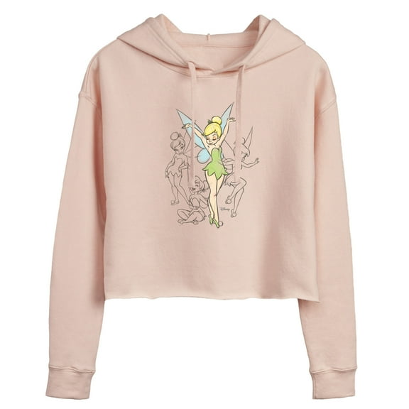 Tinker Bell - Tinker Bell Sketches - Juniors Cropped Pullover Hoodie
