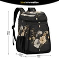 thumbnail image 2 of Backpack Cooler lunch bag 36 Can Capacity Insulated Bag for Camping, Beach, Hiking & Travel Moon Phases with Flowers and Stars, 2 of 7