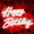 thumbnail image 4 of Deco Custom LED Letters Light 56 x 40 cm Happy Birthday Neon Sign, Transparent Base with LED Flex Neon Light for Bar Beer Party Wall Decor Lights (White 22"), 4 of 8