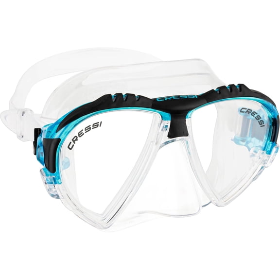 Cressi Matrix 2-Lens Masks, Clear/Aquamarine
