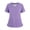 Light Purple, variant on Leidass Women’s Short Sleeve V-Neck Scrub Top, Soft Stretch Medical Uniform Shirt with Pockets, Lightweight Nursing Workwear Beige L