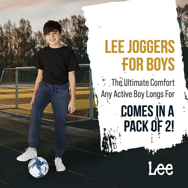Lee Boys' Sweatpants - 4 Pack Basic Cozy Active Fleece Jogger Pants with  Pockets (4-20) 
