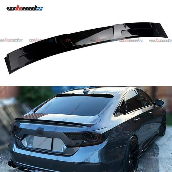 Rear Roof Top Spoiler Compatible with 2018-2020 Honda Accord, JDM Duckbill Style Wing Fit for 2018 2019 2020 (Glossy Black)