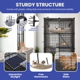 thumbnail image 2 of ModFusion 41" Multi Level Cat Cage with Hammock and Ladders Portable Metal Enclosure for 1 to 2 Cats Black, 2 of 9