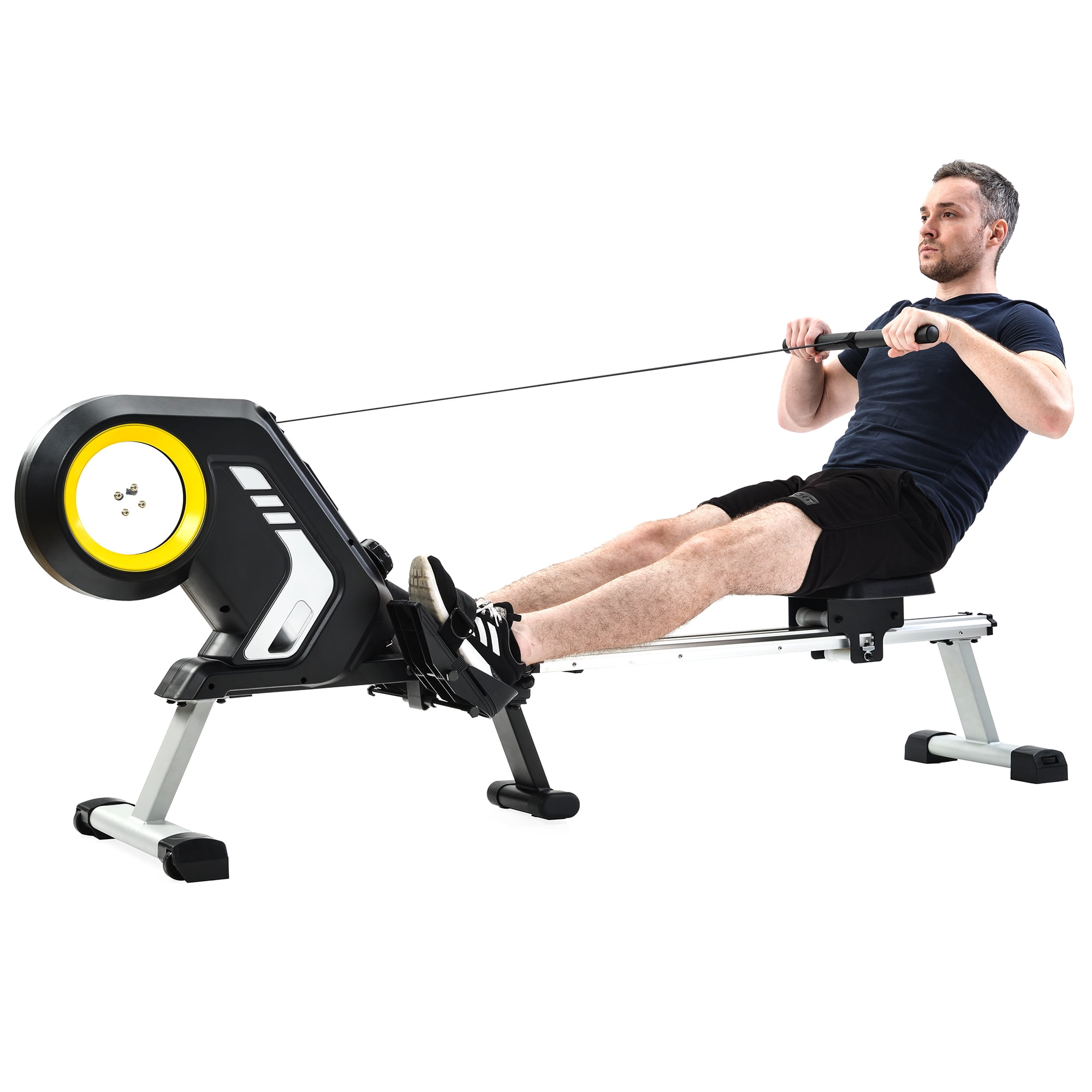 Details about   Hydraulic Rowing Machine Full Motion Adjustable Rower with 12 Level Resistance 