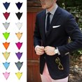 thumbnail image 2 of Flmtop Mouchoir Carré pour Homme en Satin Uni Uni avec Poche et Mouchoir pour Mariage et Fête, 2 of 10