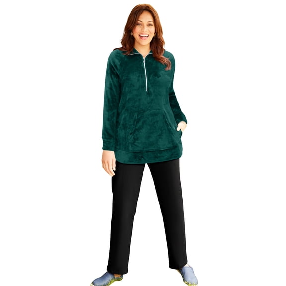 Catherines Women's Plus Size Ultimate Plush Half-Zip Pullover
