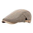 thumbnail image 4 of XIAOCHA Mens Adjustable Newsboy Cap Solid Breathable Newsboy Caps Daily Outdoor Beret Cap,KH2, 4 of 4