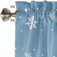 thumbnail image 5 of Abtel Kitchen Valance Cafe Tier Short Curtain Christmas Window Treatments Xmas Window Drapes Slot Top Curtain Panel Christmas Short Curtain E W:91"x H:22", 5 of 5