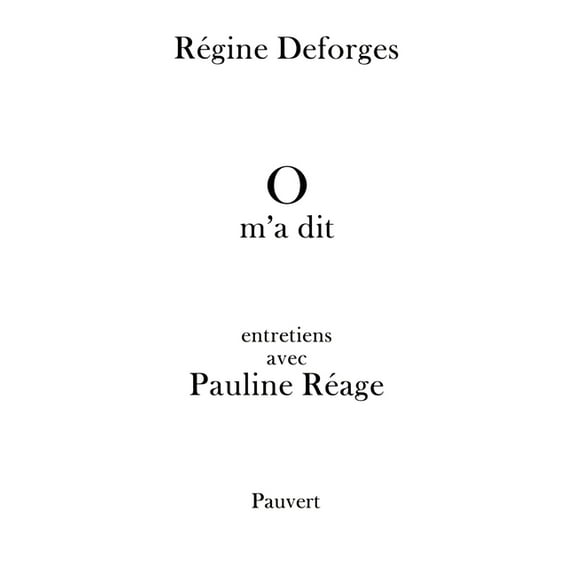 O m'a dit, (Paperback)