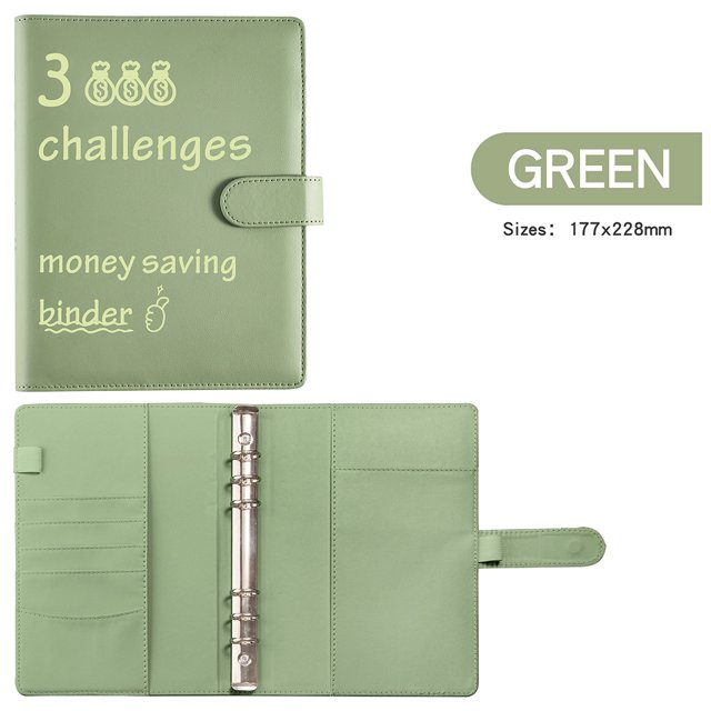 Money Saving Binder,Birthday Friends Office Leather Cover Pu Leather Cover With Binder Pu With Pvc Money Planner 100 Envelopes Money Pvc Pocket Money Binder Pocket Stickers Used With Pvc