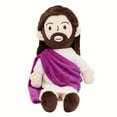 thumbnail image 2 of 13" Jesus Plush Doll with Purple Robe, Christian Stuffed Toy for Kids, Easter, Christmas & Thanksgiving Religious Gifts, Party Favors & Faith-Inspired Decor, 2 of 7
