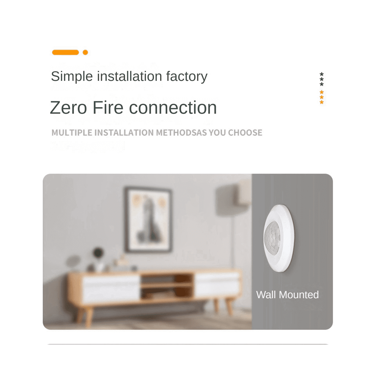 Zigbee Smart Human Presence Sensor Zero Fire Wire Connected Human Motion Sensor with AntiTheft Warning for Smart Home