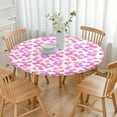 thumbnail image 3 of Modern Tablecloth with Artistic Tie Dye and Psychedelic Rainbow Gradient Patterns, Colorful Abstract Pop Art Style, Chic and Stylish Table Cover, 3 of 7