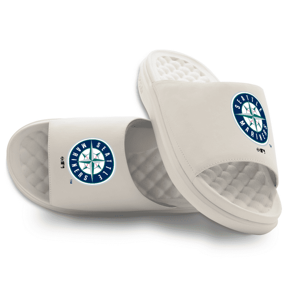 Youth ISlide Cream Seattle Mariners Primary Motive Slide Sandals