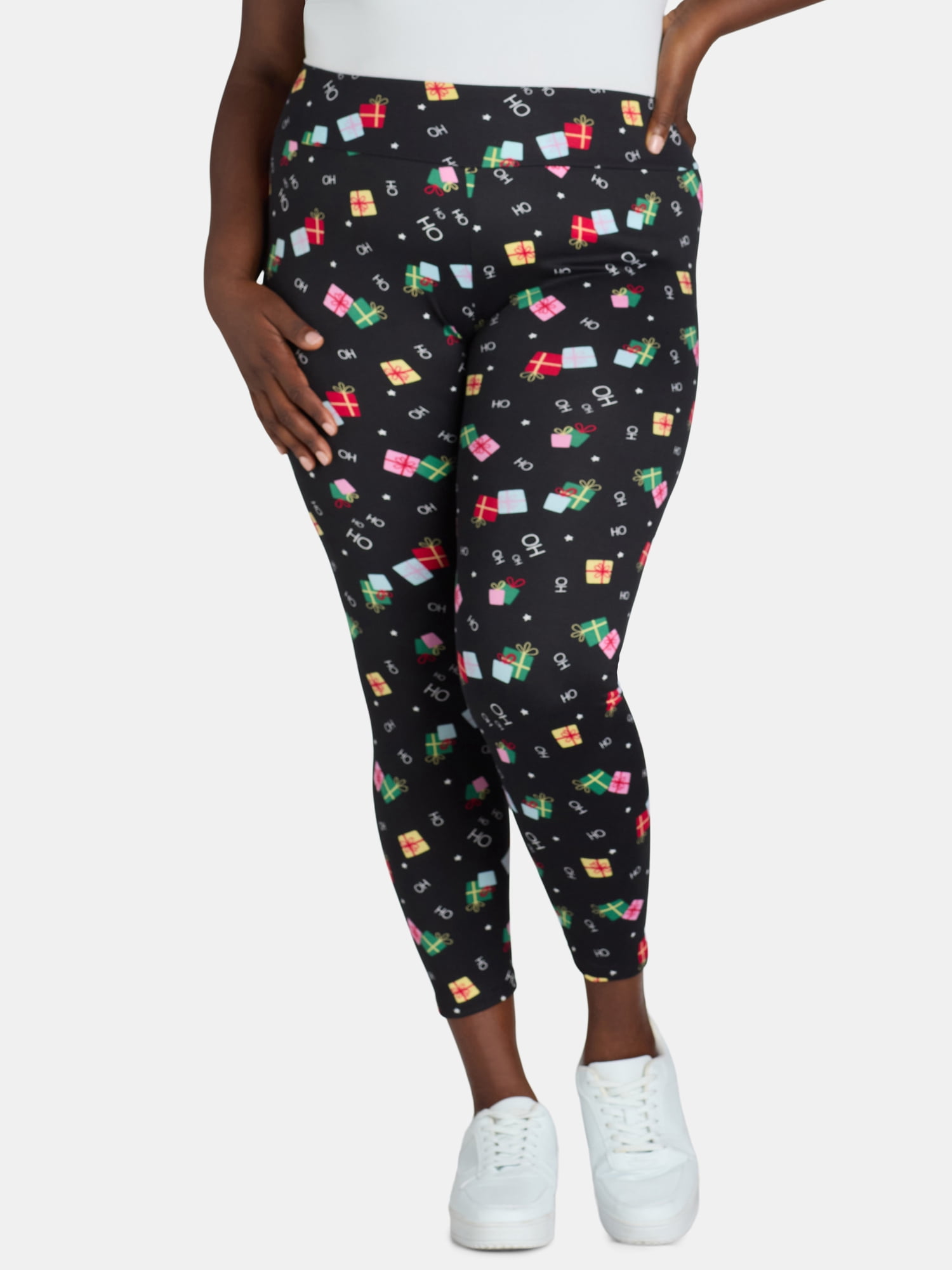 Christmas Women’s Plus Size Leggings from Holiday Time, 2-Pack, Sizes 0X-5X