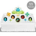 thumbnail image 2 of Big Dot of Happiness Monster Bash - Little Monster Birthday Party Cake Decorating Kit - Happy Birthday Cake Topper Set - 11 Pieces, 2 of 6