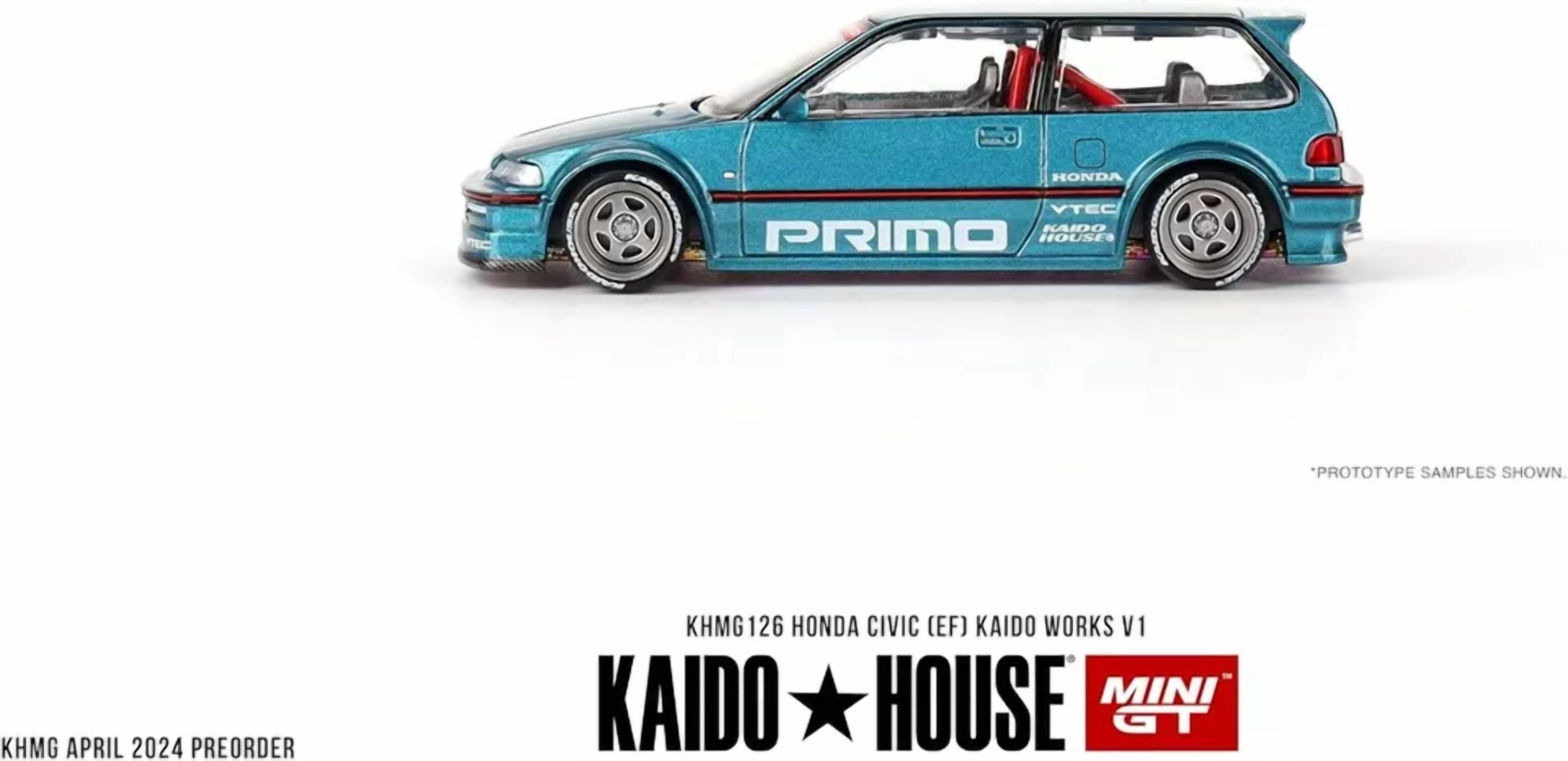 MINIGT Honda Civic EF Kaido Works V1, 1:64 Scale Diecast Model