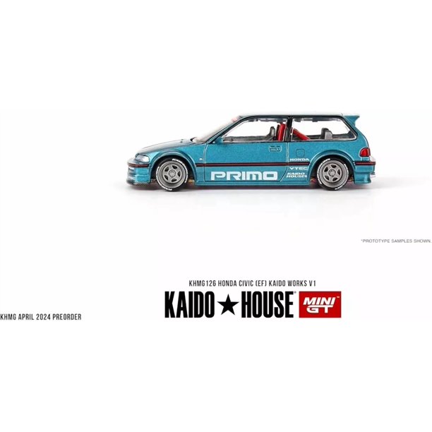 MINIGT, Honda Civic EF Kaido Works V1, 1:64 Scale, Blue - Walmart.com
