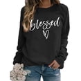 thumbnail image 2 of Wutalume Women's Fashion Casual Long Sleeve Printed Pullover Sweatshirt, Comfortable and Stylish Top for Daily Use and Outings, with a Soft Fabric and Modern Print Design,Dark Gray 2XL, 2 of 4