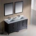 thumbnail image 4 of Fresca Oxford 60" Espresso Traditional Double Sink Bathroom Vanity, 4 of 12