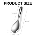 thumbnail image 2 of Cuchara de arroz reutilizable, utensilios de acero inoxidable para servir, cuchara para arroz antiadherente, cuchara ergonómica para servir con la mano para cocinar, cucharas de arroz de metal, 2 of 6