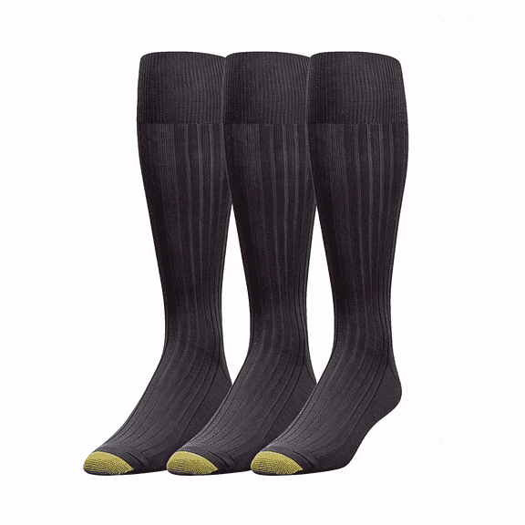 TELOLY Mens Over-The-Calf Dress Socks, Mens Dress Socks Size 10-13 3-Pairs